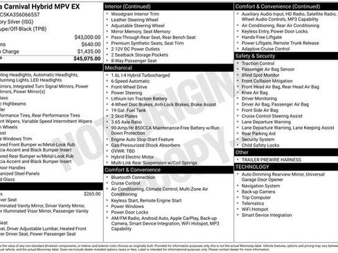 Used 2025 Kia Carnival EX FWD image 50