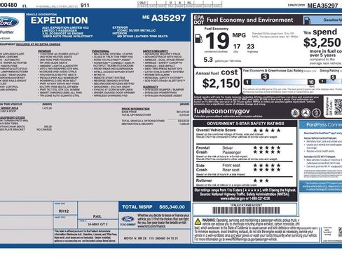 Used 2021 Ford Expedition Limited RWD image 2