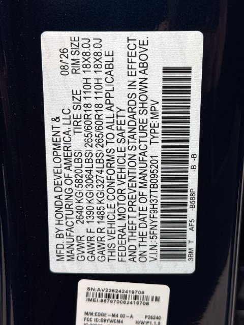 New 2026 Honda Passport RTL image 20