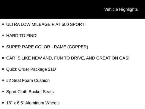 Used 2013 FIAT 500 Sport FWD image 5