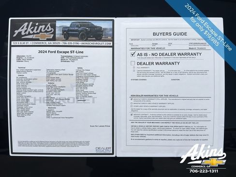Used 2024 Ford Escape ST-Line w/ Tech Pack #1 FWD image 11