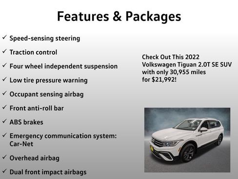 Used 2022 Volkswagen Tiguan SE w/ Panoramic Sunroof Package AWD/4WD image 13