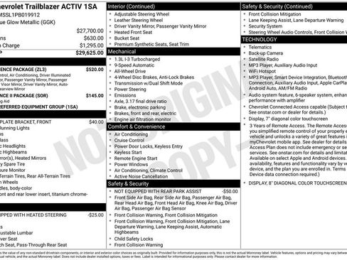 Used 2023 Chevrolet TrailBlazer ACTIV w/ Convenience Package AWD/4WD image 4