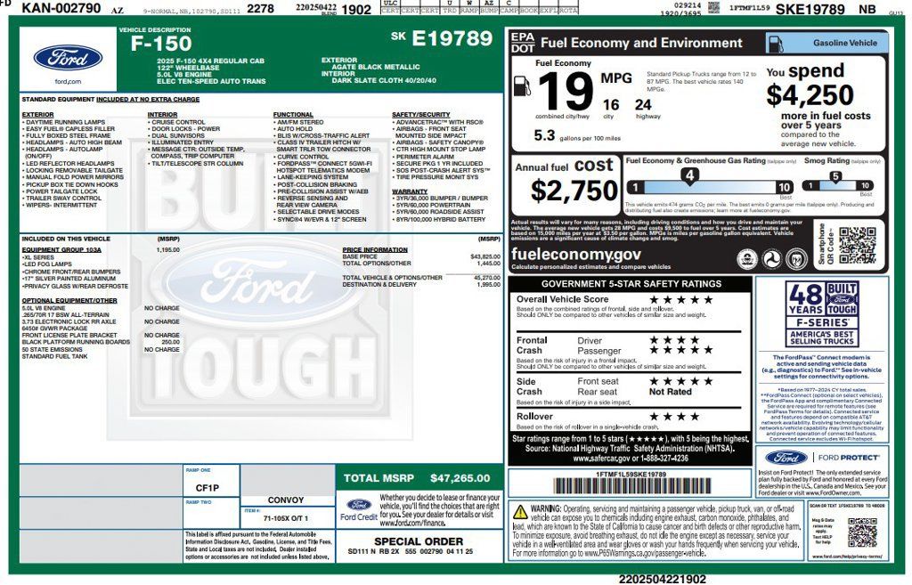 Used 2025 Ford F150 XL w/ Equipment Group 103A High AWD/4WD image 2