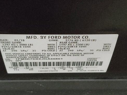 Used 2018 Ford Explorer XLT w/ Equipment Group 202A FWD image 33