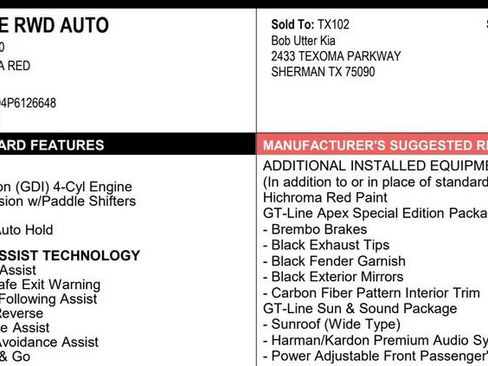Used 2023 Kia Stinger GT-Line w/ Sun & Sound Package RWD image 15