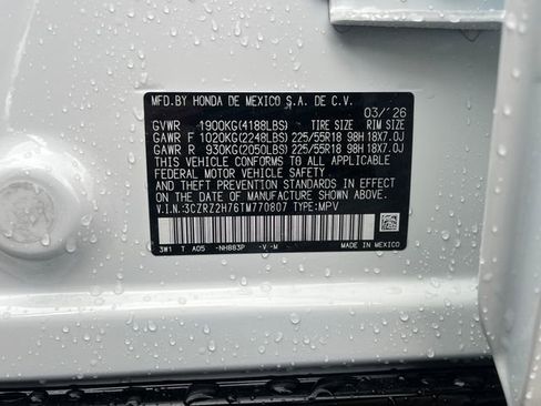 New 2026 Honda HR-V EX-L image 33