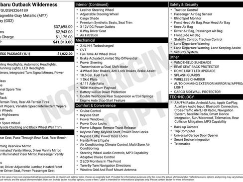 Used 2022 Subaru Outback Wilderness w/ Wilderness Package AWD/4WD image 4