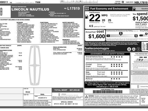Used 2022 Lincoln Nautilus Reserve image 52