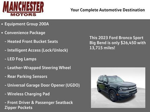 Used 2023 Ford Bronco Sport Big Bend w/ Convenience Package AWD/4WD image 2