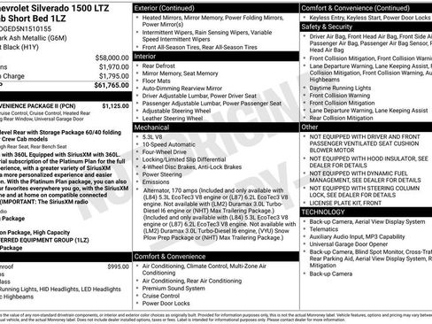 Used 2022 Chevrolet Silverado 1500 LTZ w/ LTZ Convenience Package II AWD/4WD image 39