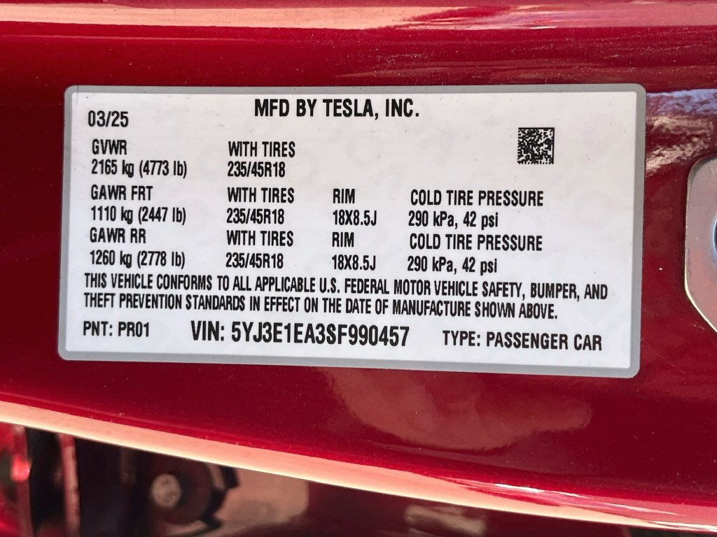 Used 2025 Tesla Model 3 Long Range RWD image 32