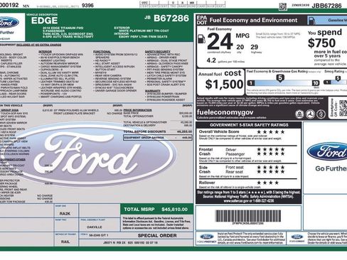 Used 2018 Ford Edge Titanium w/ Equipment Group 302A FWD image 4