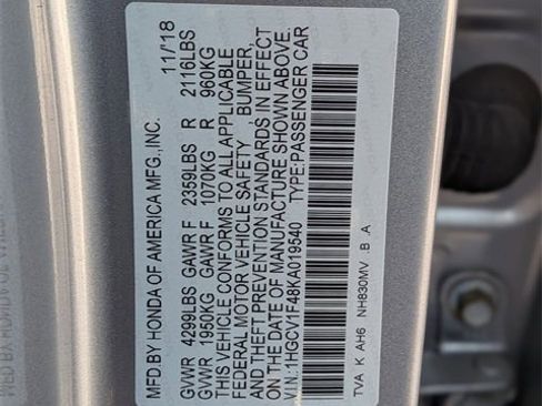 Used 2019 Honda Accord EX image 37