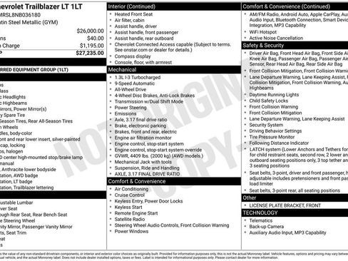 Used 2022 Chevrolet TrailBlazer LT AWD/4WD image 3