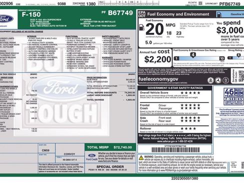 Used 2023 Ford F150 Lariat w/ Equipment Group 502A High AWD/4WD image 46