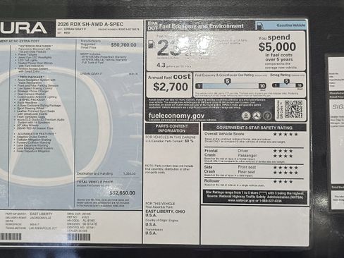 Used 2026 Acura RDX A-Spec AWD/4WD image 35