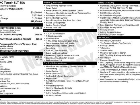 Used 2022 GMC Terrain SLT w/ Infotainment Package II AWD/4WD image 14