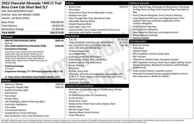Certified 2023 Chevrolet Silverado 1500 LT Trail Boss w/ Protection Package AWD/4WD image 35