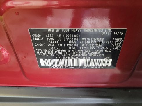 Used 2016 Subaru Outback 3.6R Limited image 33