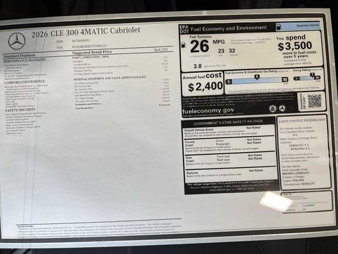 New 2026 Mercedes-Benz CLE 300 4MATIC Cabriolet image 44