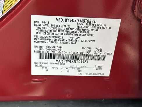 Used 2018 Ford EcoSport Titanium w/ Titanium Cold Weather Package image 37