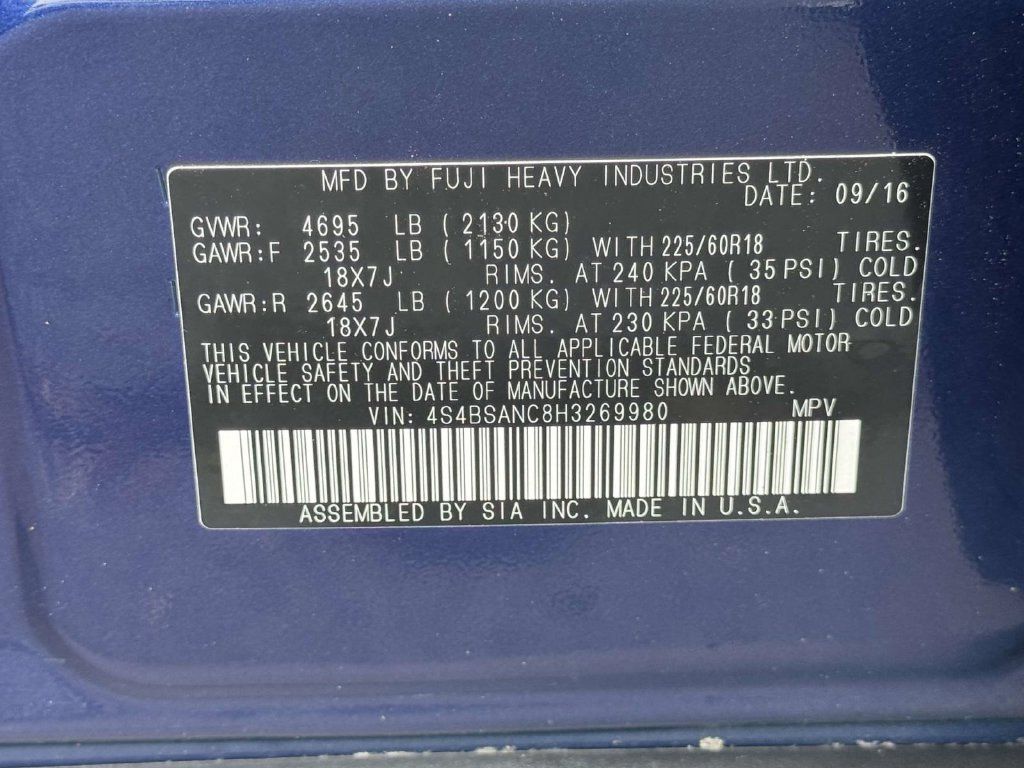 Used 2017 Subaru Outback 2.5i Limited AWD/4WD image 27