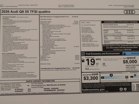 New 2026 Audi Q8 Prestige AWD/4WD image 38