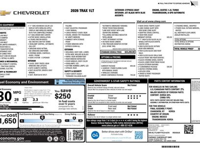 New 2026 Chevrolet Trax LT w/ Sunroof Package