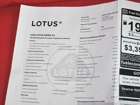 Used 2025 Lotus Emira RWD image 58