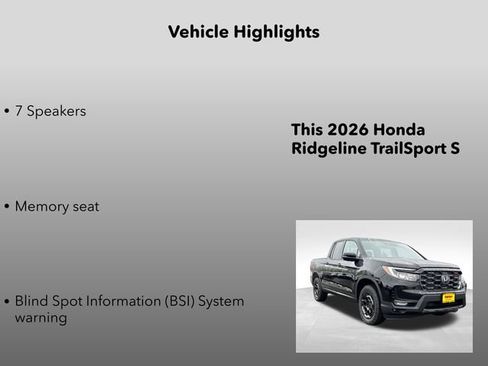 New 2026 Honda Ridgeline TrailSport image 31