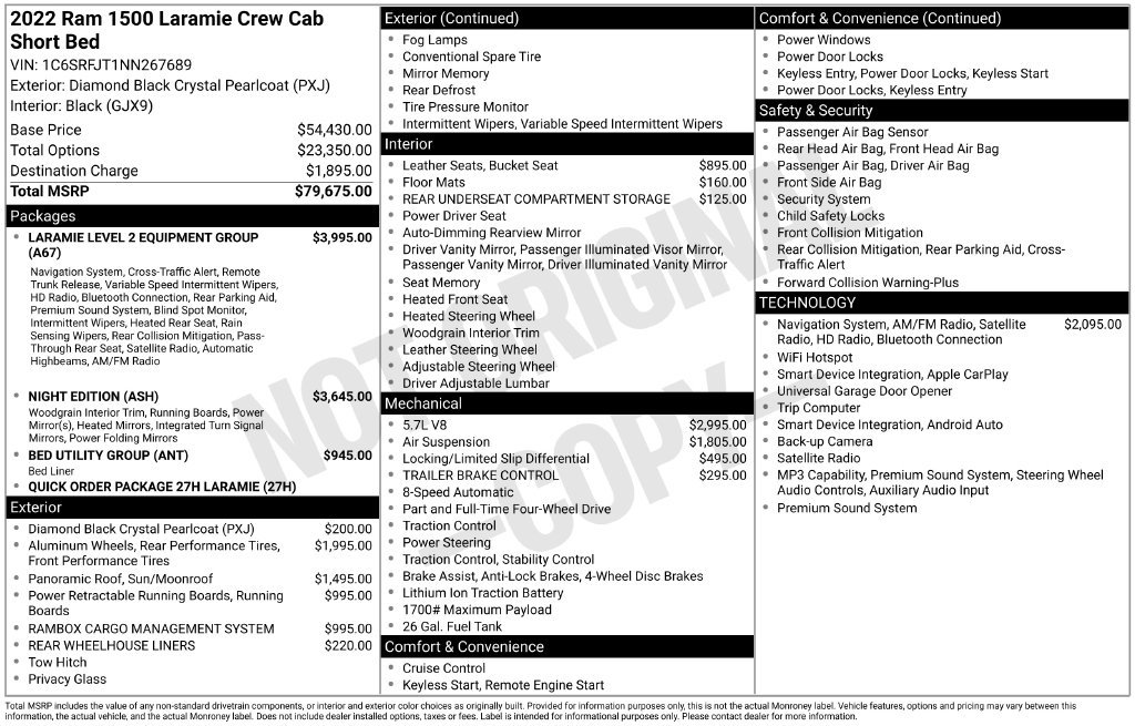 Used 2022 RAM 1500 Laramie AWD/4WD image 22