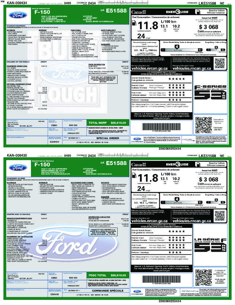 Used 2020 Ford F150 XLT w/ Equipment Group 302A Luxury AWD/4WD image 14