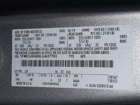 Used 2020 Ford Escape SE FWD image 33