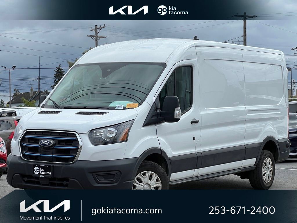 Used 2022 Ford E-Transit Medium Roof w/ Load Area Protection Package RWD image 1