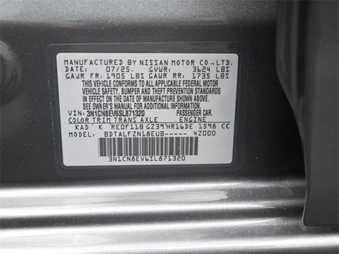 New 2025 Nissan Versa SV w/ Trunk Package image 20