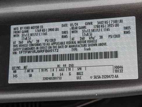 Used 2024 Ford F150 Raptor w/ Equipment Group 803A Raptor R AWD/4WD image 20