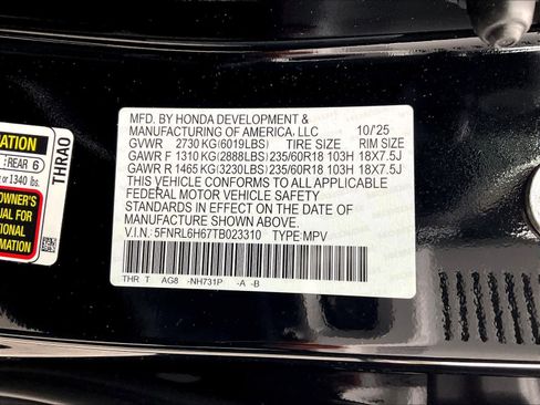 New 2026 Honda Odyssey EX-L image 17