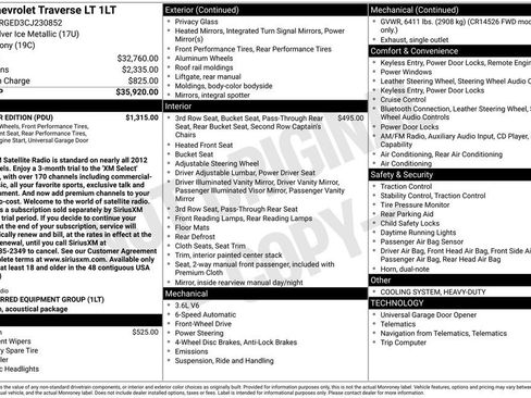Used 2012 Chevrolet Traverse LT w/ All-Star Edition FWD image 6