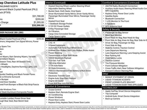 Used 2021 Jeep Cherokee Latitude Plus AWD/4WD image 16