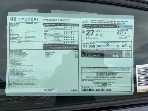 New 2026 Hyundai Sonata N Line image 13