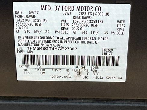 Used 2017 Ford Explorer Sport w/ Equipment Group 401A AWD/4WD image 33