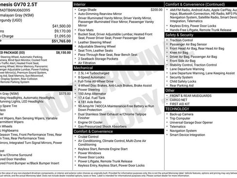 Certified 2022 Genesis GV70 2.5T w/ Advanced Package AWD/4WD image 14
