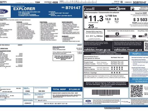 Used 2025 Ford Explorer Platinum w/ Ultimate Package image 27