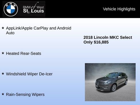 Used 2018 Lincoln MKC Select w/ Select Plus Package FWD image 16