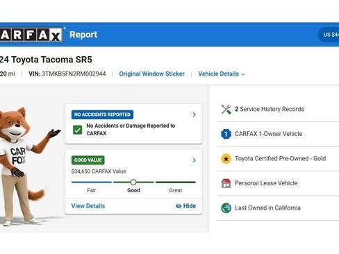 Used 2024 Toyota Tacoma SR5 RWD image 3