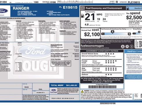 Used 2023 Ford Ranger XLT w/ Equipment Group 301A Mid image 31