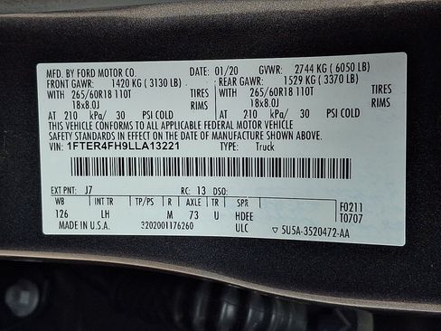 Used 2020 Ford Ranger XLT w/ Equipment Group 302A Luxury AWD/4WD image 26