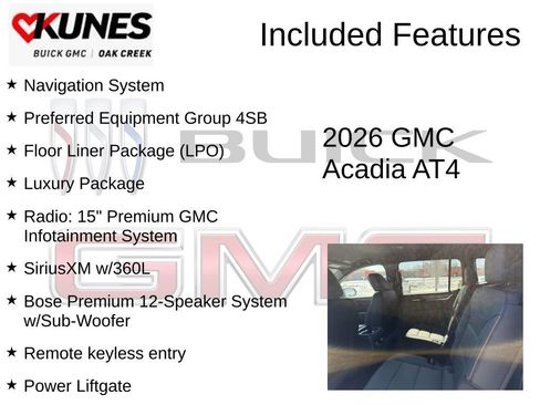 New 2026 GMC Acadia AT4 w/ Luxury Package image 2