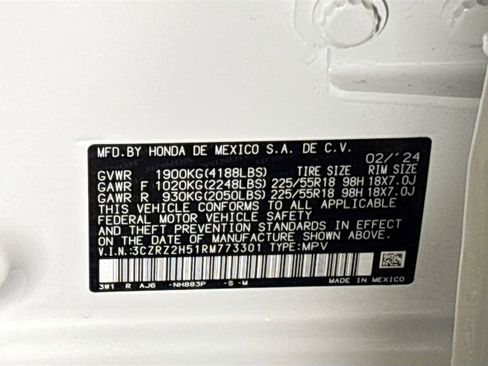 Certified 2024 Honda HR-V Sport image 25